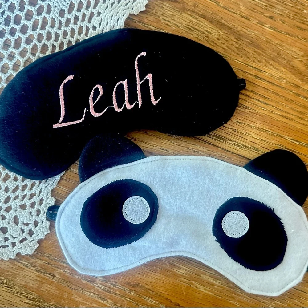 Sleep Masks’ Set - Panda & Customized Name.