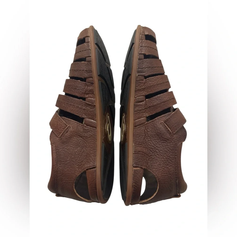 OluKai Mohalu Fisherman Leather Sandals Mens Size 9M