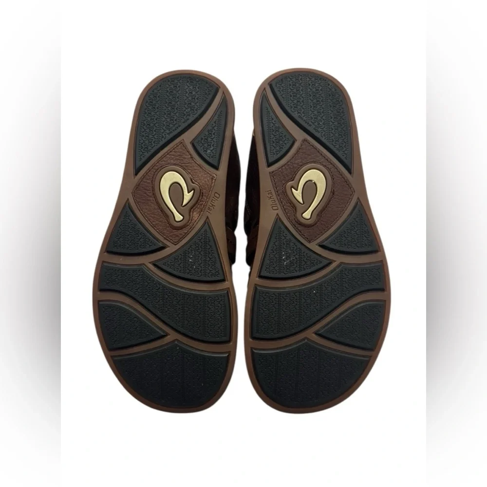 OluKai Mohalu Fisherman Leather Sandals Mens Size 9M