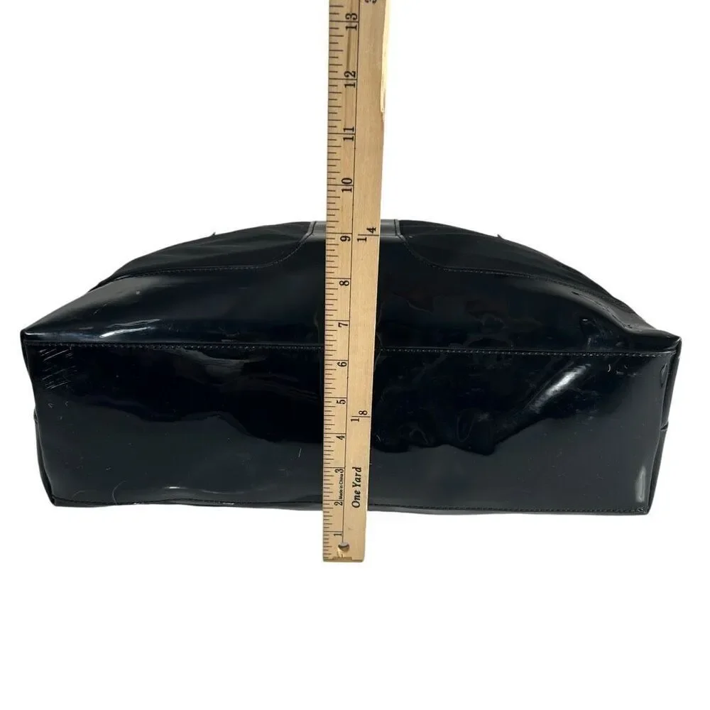 Tory Burch Black Patent Leather & Nylon Ella Tote Bag