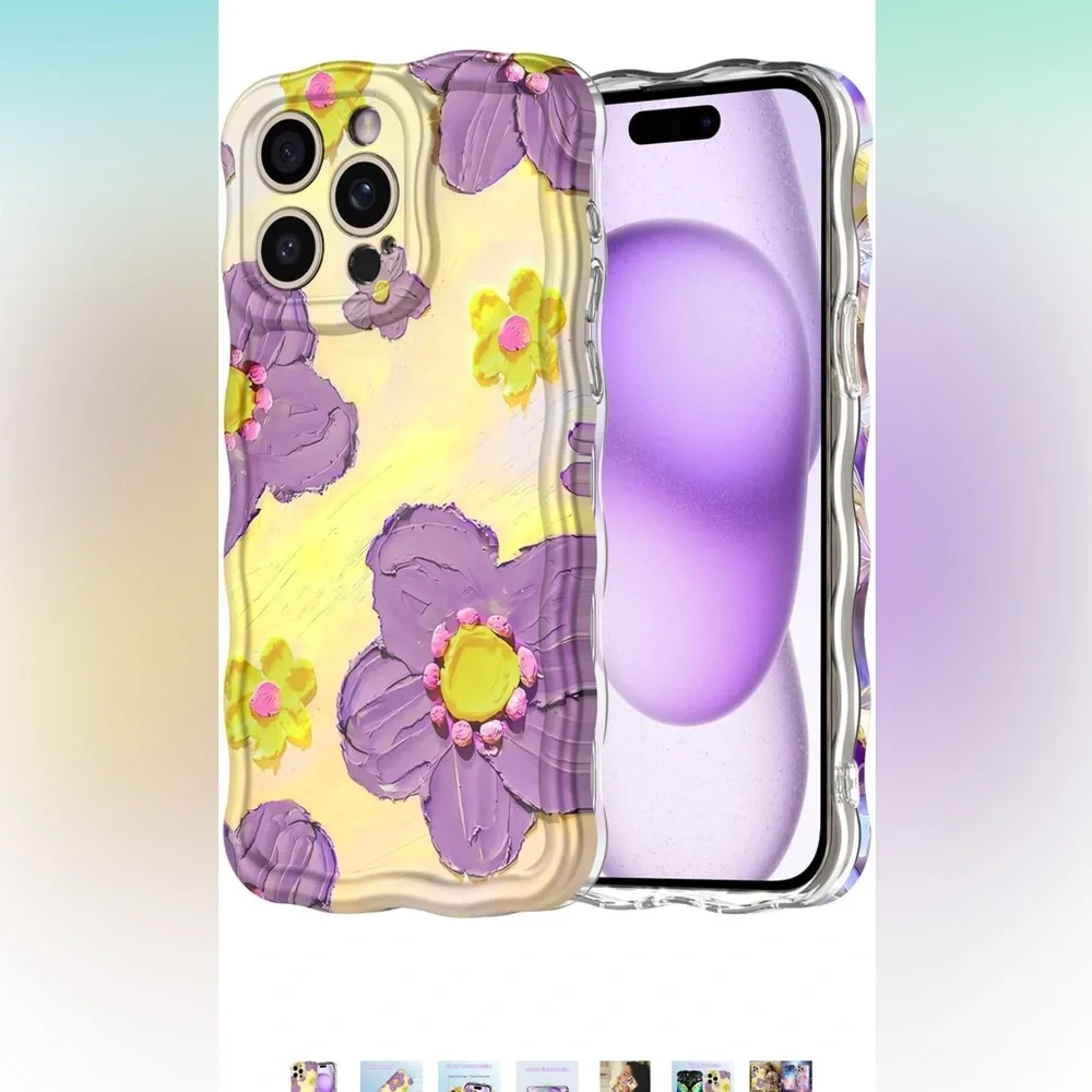 Wave Border Exquisite Phone Cover‎ Stylish Case for Apple iPhone 15 Pro