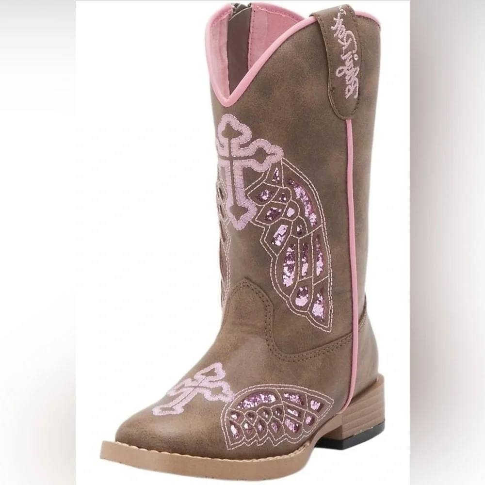 🪺Blazin’ Roxx Gracie Wings & Cross Inlay Western Boots