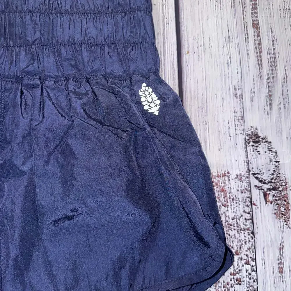 FP Movement by Free People The Way Home High-Waisted Shorts Navy Blue-M