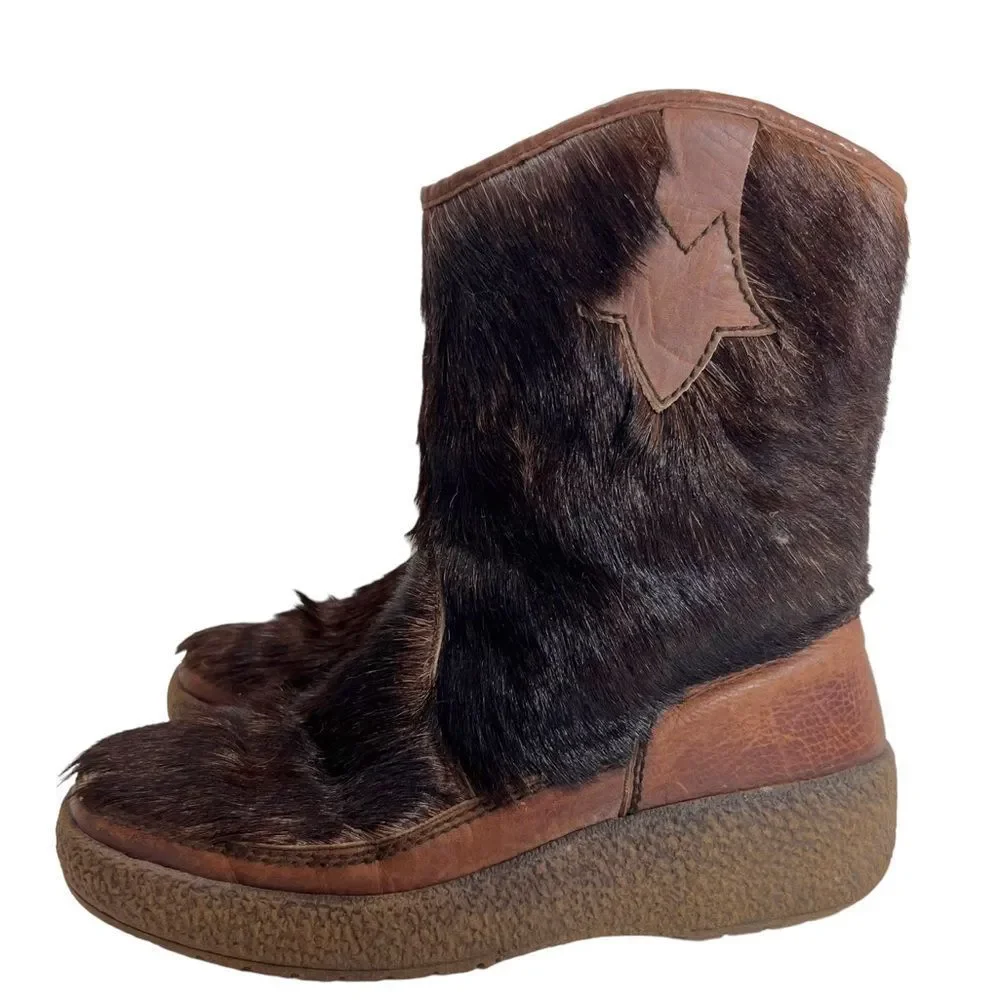 Vintage Como Goat Hair Apres-Ski Boot