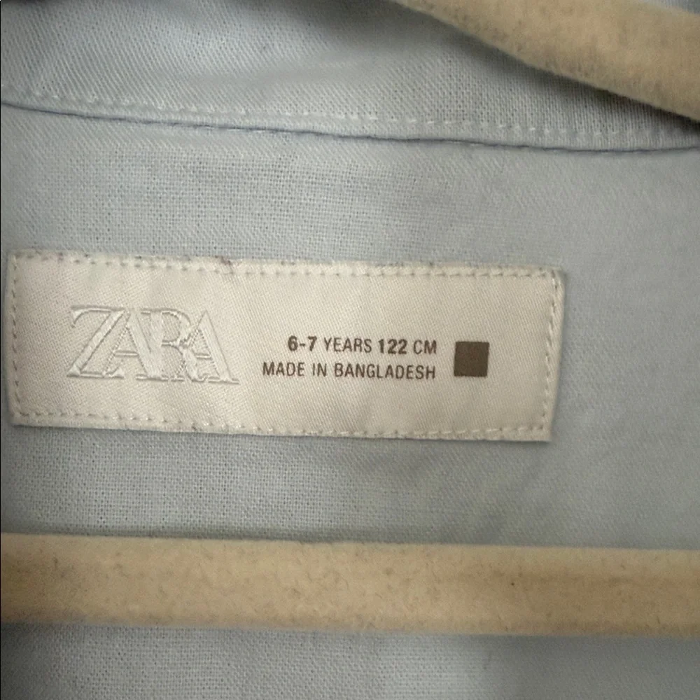 Zara Kid’s Light Blue Casual Button Down Shirt Size:6-7