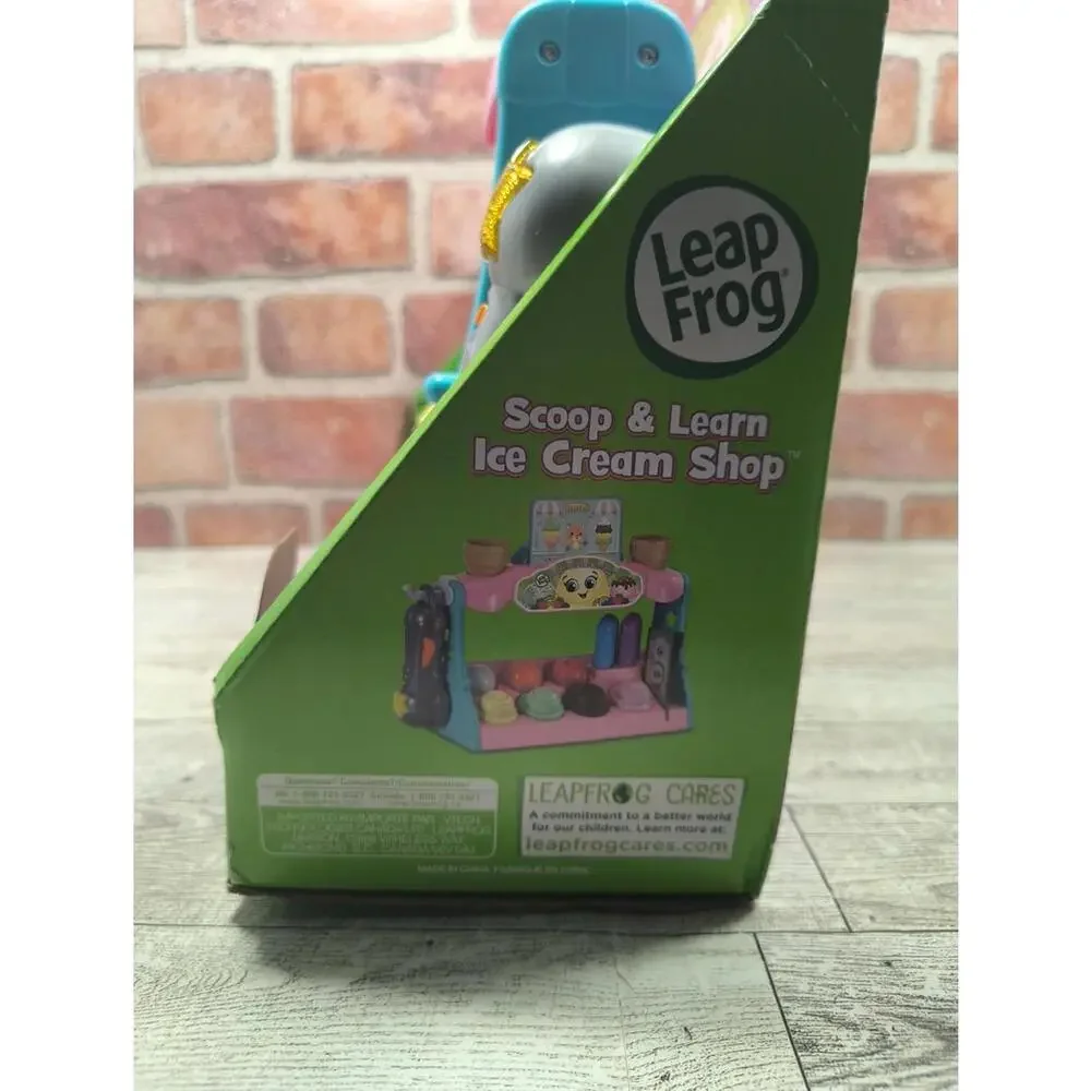 Leap Frog Scoop & Learn Ice Cream Shop with Cones Popsicles Scoops 27 Pieces NIB