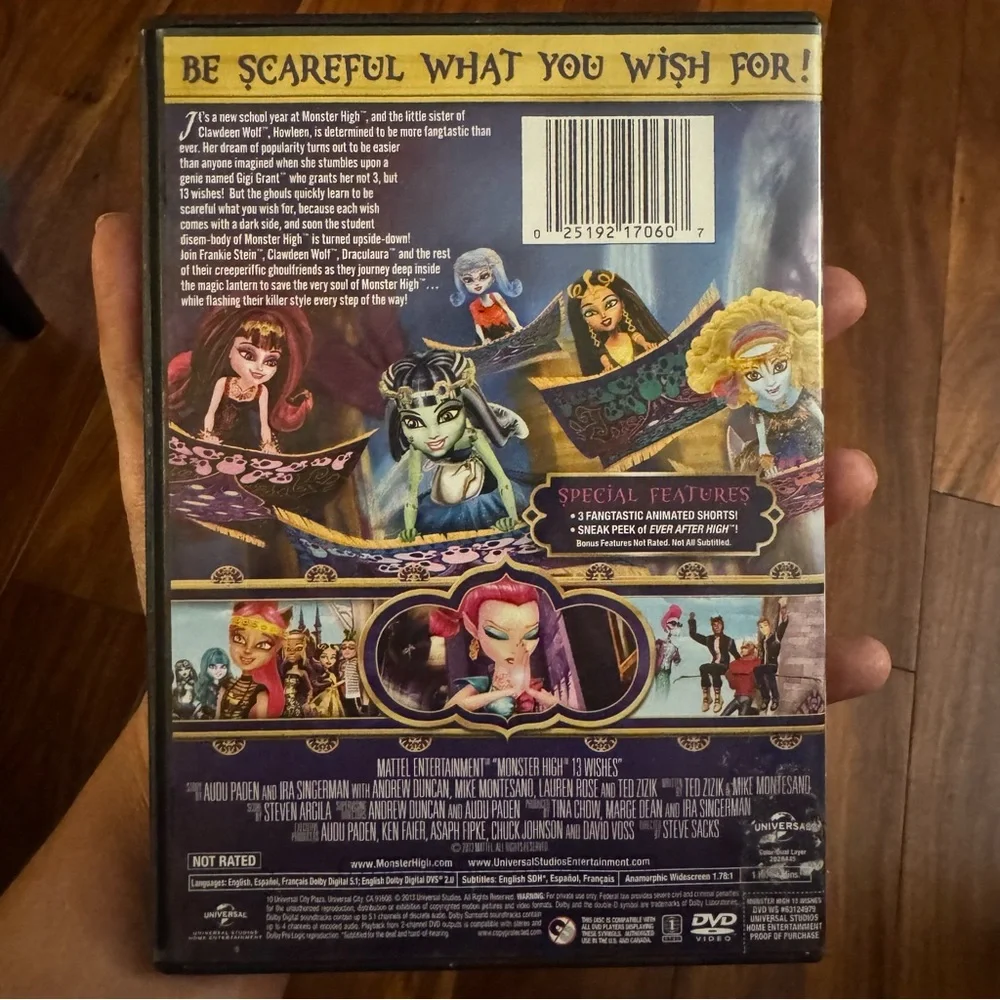 Monster High 13 Wishes DVD