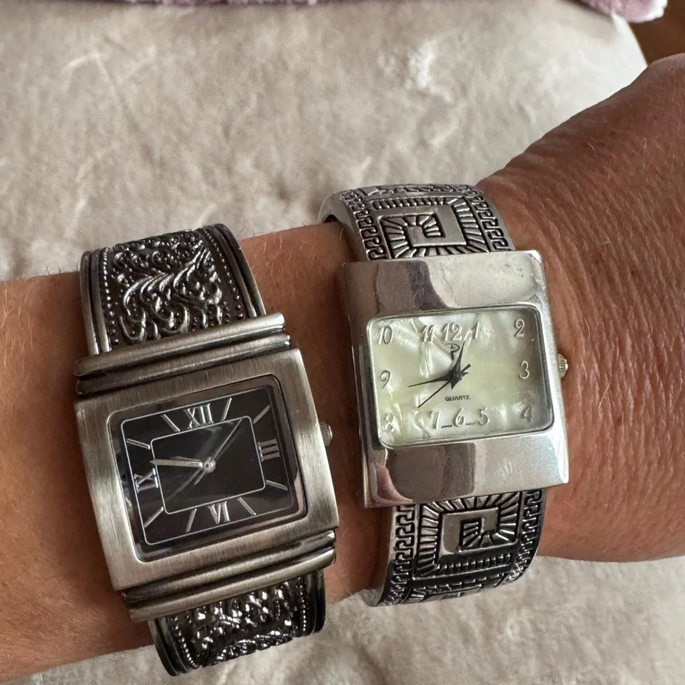 Set of Three Silver Tone Bracelet Watches