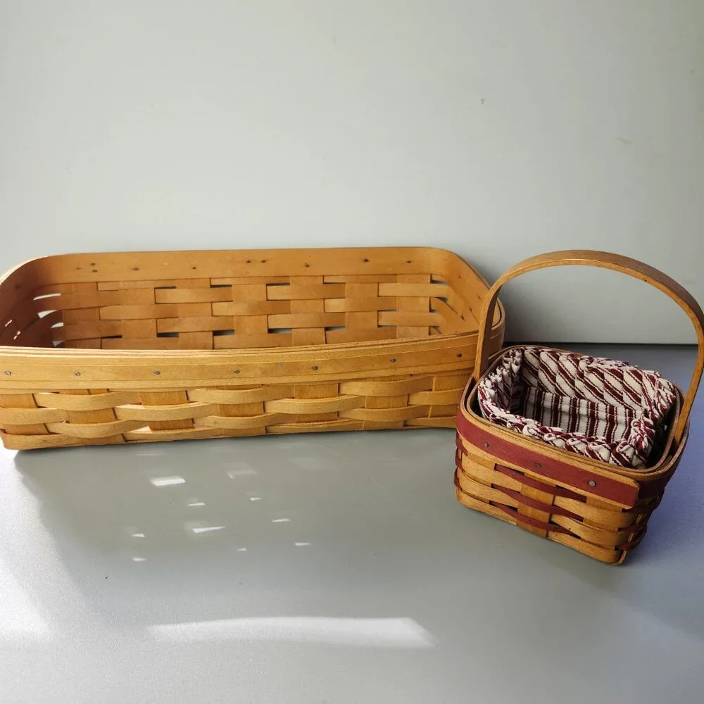 2 Vintage Longaberger Baskets 1993 & 1998