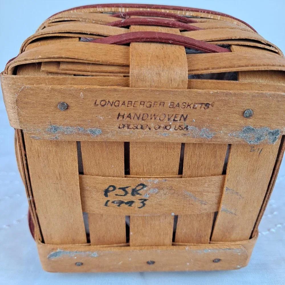 Longaberger handle 1993 fabric
