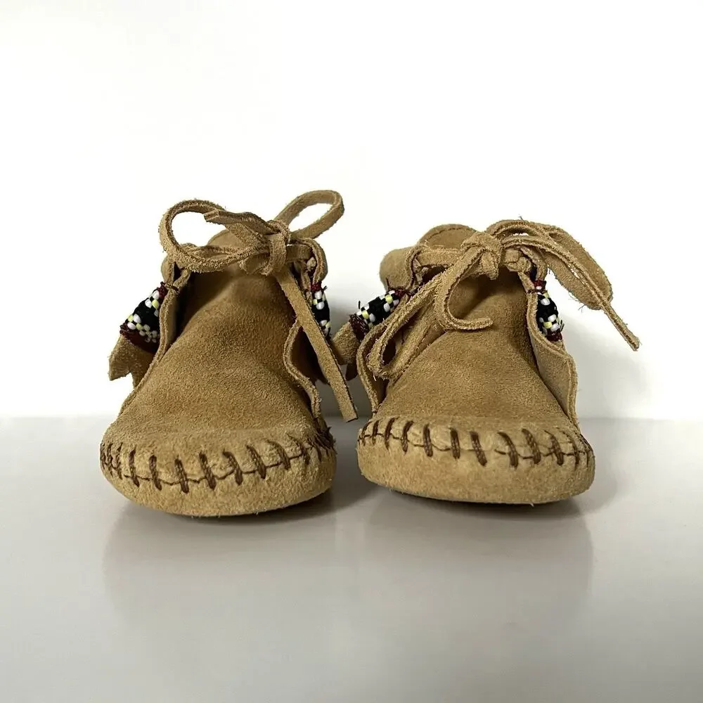 Minnetonka moccasins tan