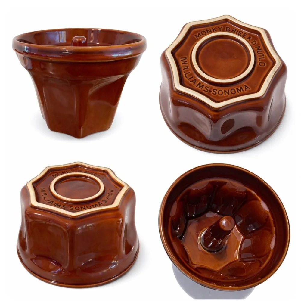 William Sonoma, Vintage Monkey Break Mold Ceramic Bundt Pan