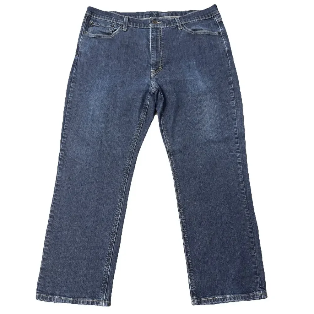 Levi Strauss 541 Athletic Taper Jeans Dark Wash Stretch Denim Mens 40x28 Preppy