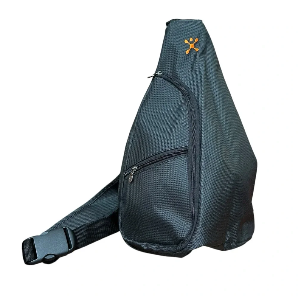 Ballistic Nylon Black Sling Crossbody Triangular Bag backpack single strap