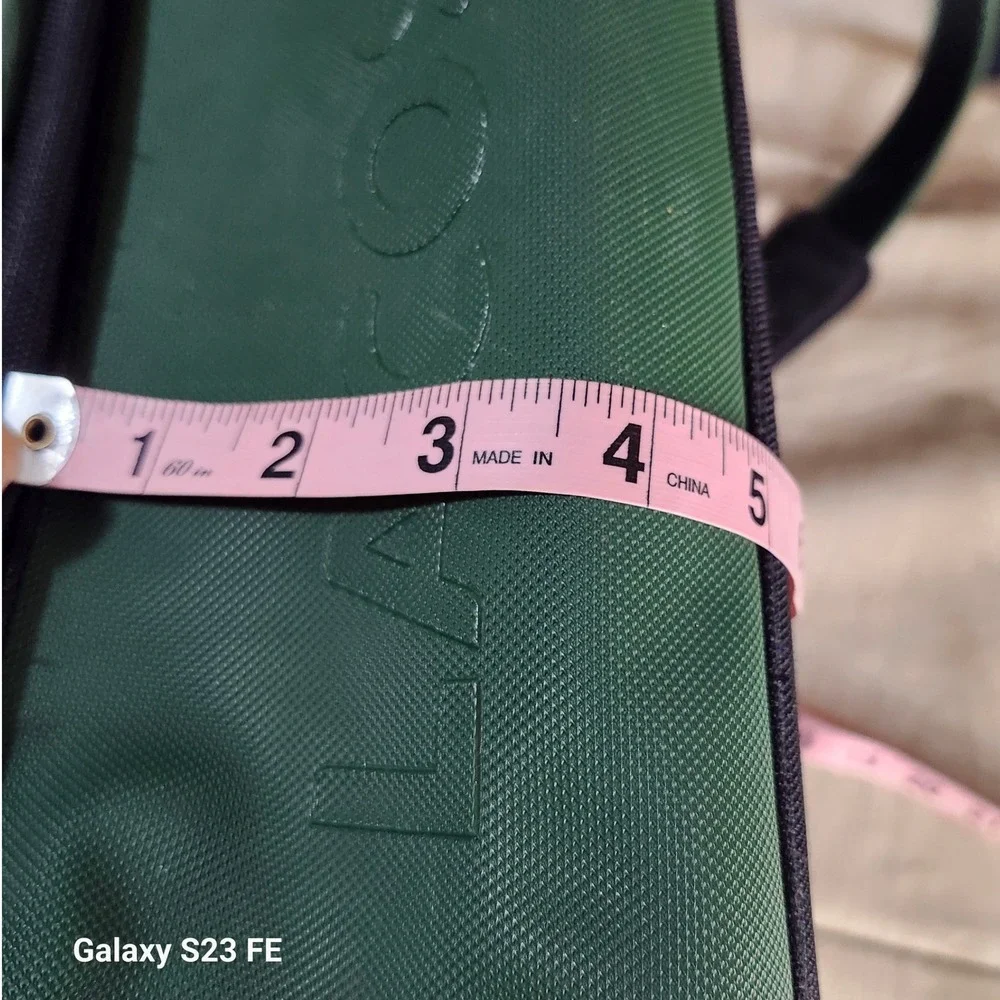 Lacoste Messenger Bag Black Green Canvas Crossbody Laptop Satchel Vintage Sport