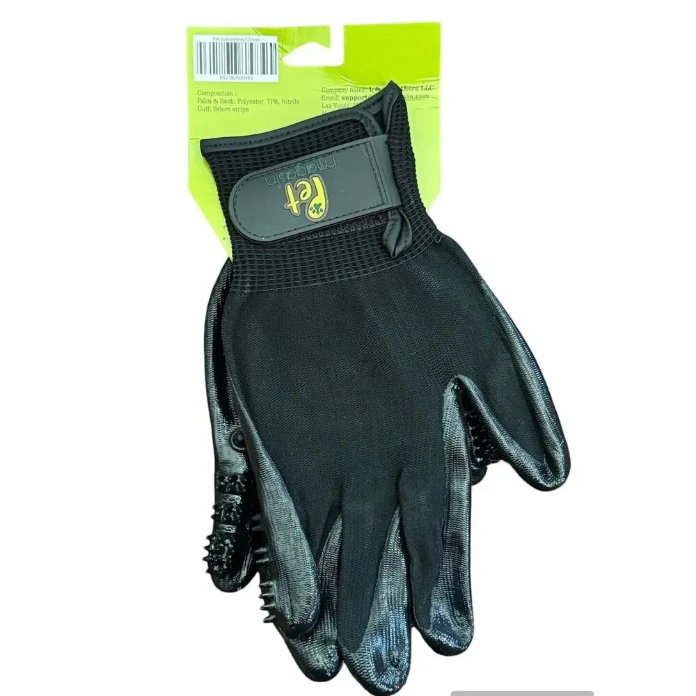 Deshedding Grooming Gloves Pet Magasin One Size Horse Cat Dog Pet Owners Brush