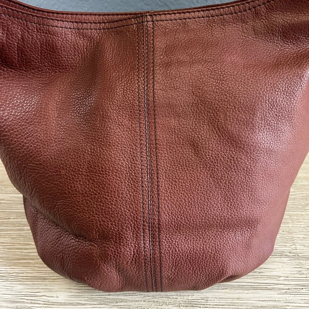 Hadaki Brown Leather Hobo Bag