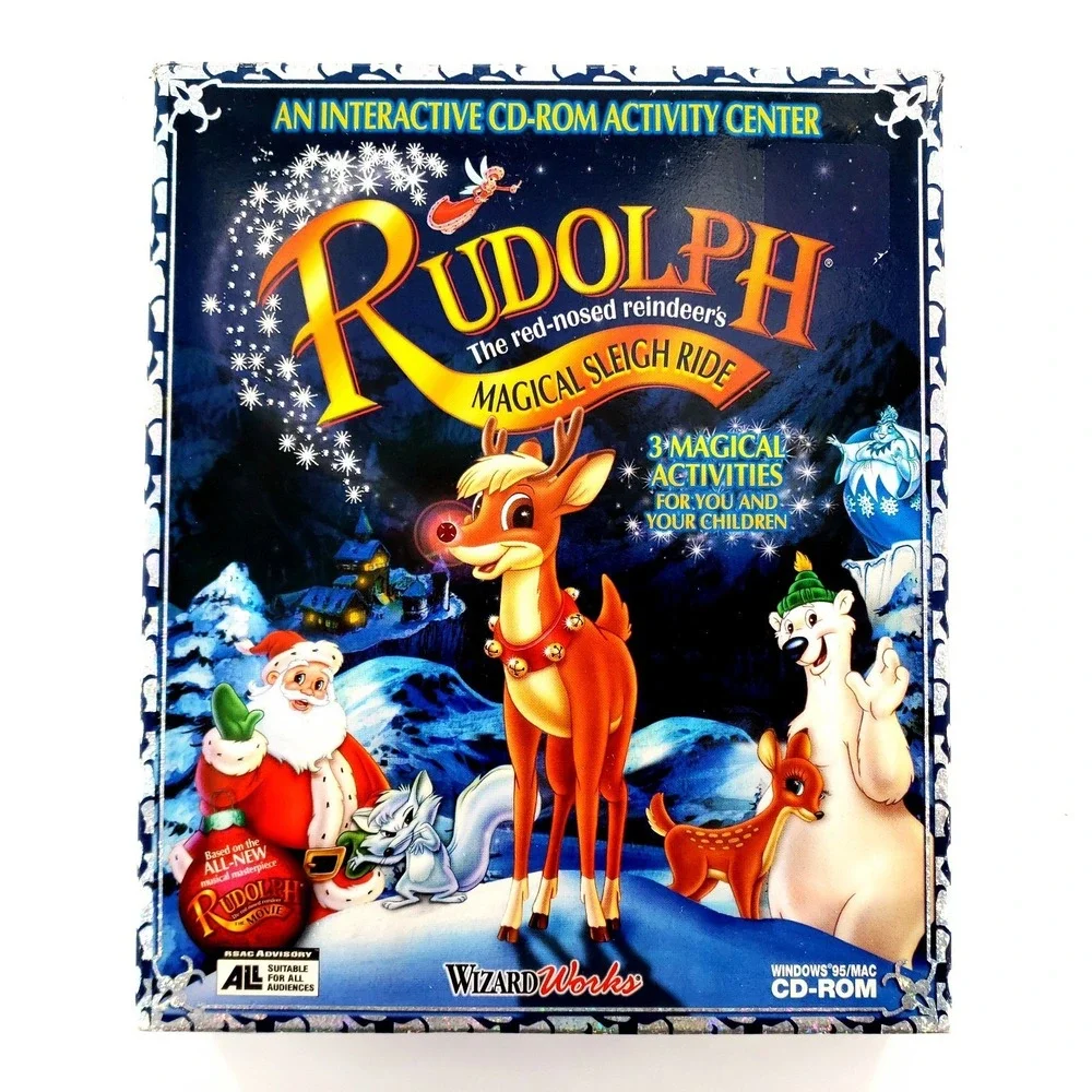 Rudolph The Red-Nosed Reindeer Magical Sleigh Ride PC Windows 95/Mac New Sealed