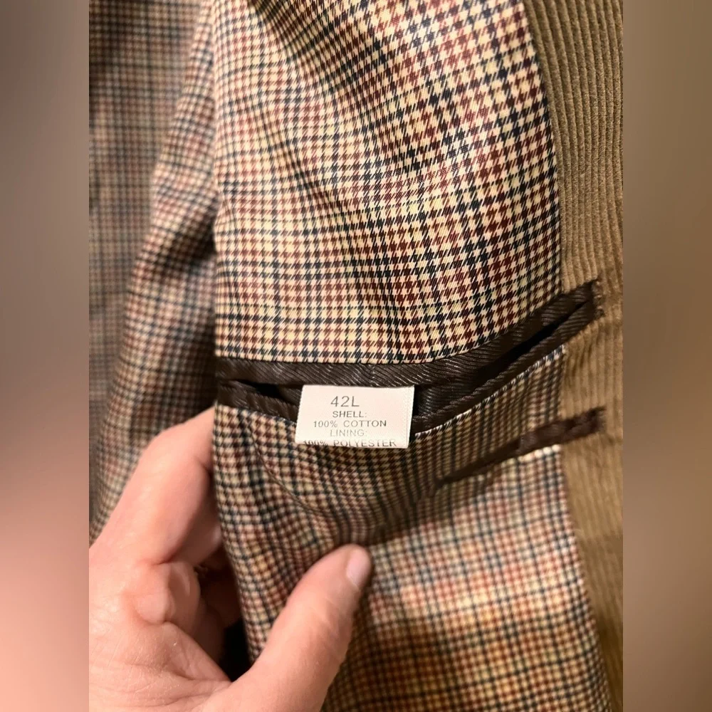 Vintage Saddlebred Corduroy Brown Blazer 42L NWOT