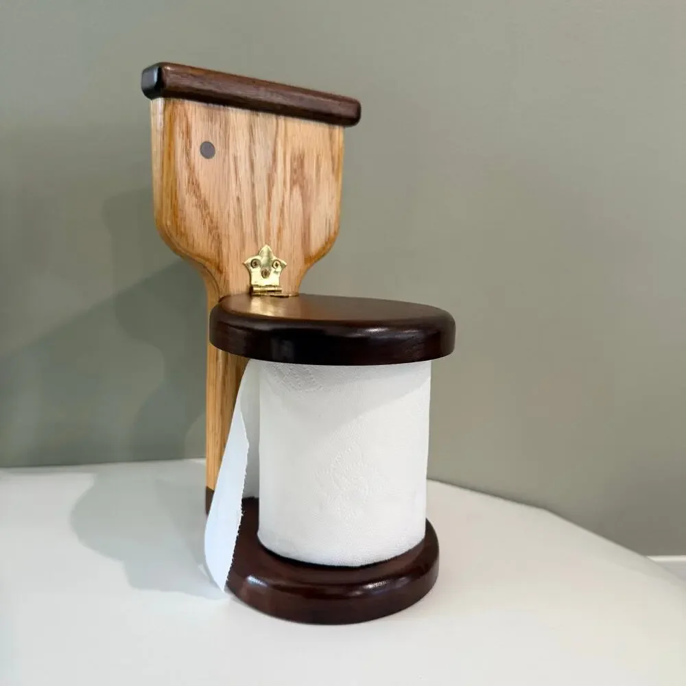 Handmade wooden toilet