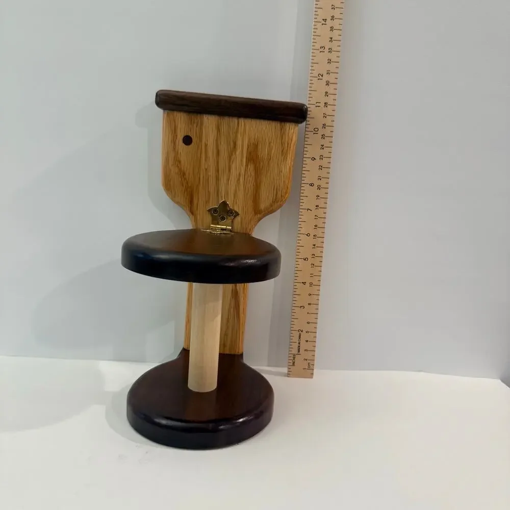 Handmade wooden toilet