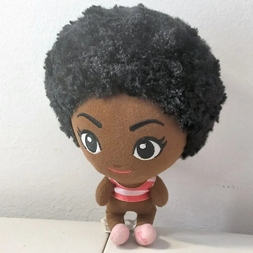 Mattel Barbie African American Plush Plush Girl 9” Soft Big Head Fashionista