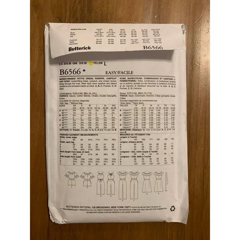 Butterick pattern new