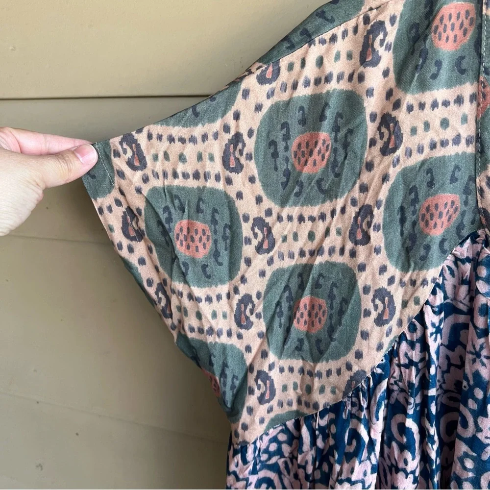 Natural Life Summer Mini Dress – Abstract Vines – Size Medium