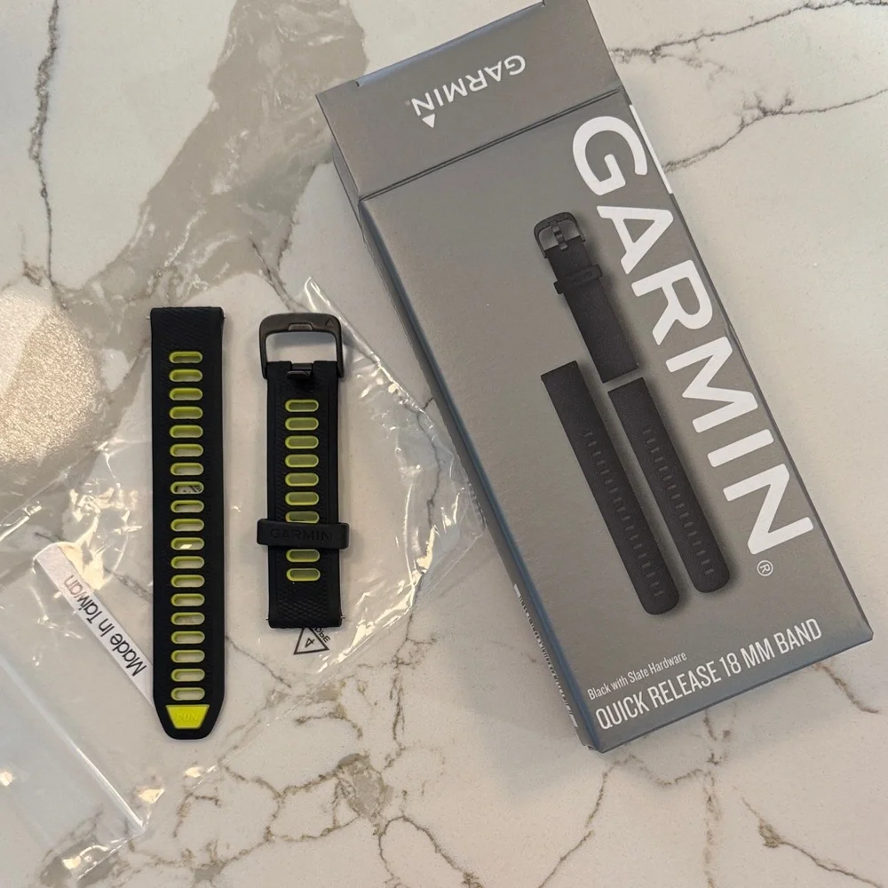 Garmin Black and Neon Yellow Watch Strap