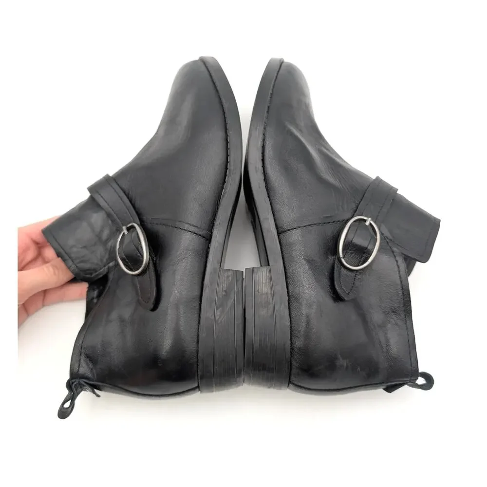 David Tate Maverick Ankle Bootie Women's Black Antique Leather Size US11W EU41