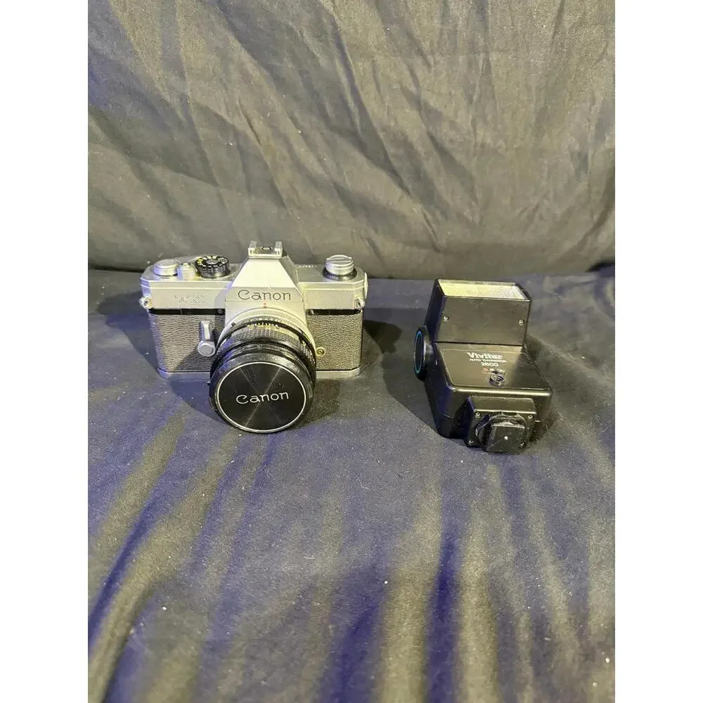CUSTOM PAINTED CANON TX SLR FILM CAMERA WITH CANON FD 50MM 1.8