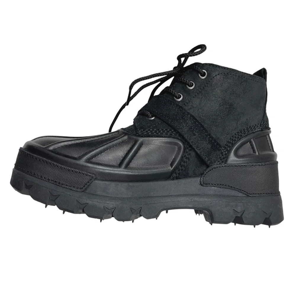 Polo Ralph Lauren Men’s Oslo Low Boot Leather & Suede Black 7D
