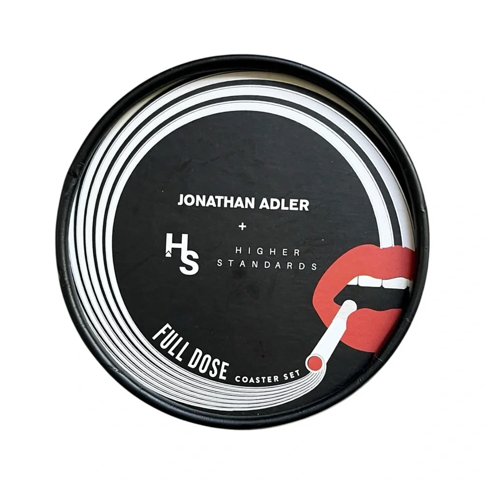 RARE Higher Standards X Jonathan Adler Ltd Edition Smolder Coasters, Set of 4