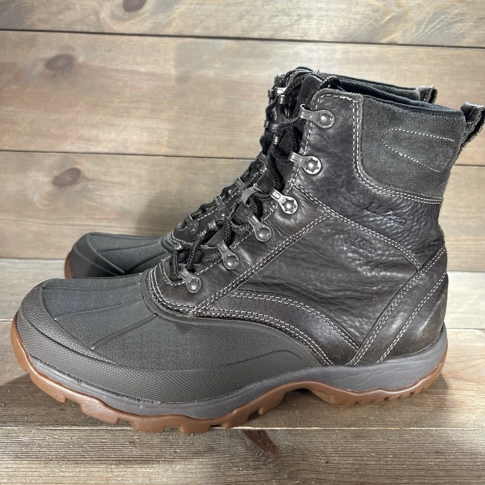 ll bean storm chaser 5 mens size 11.5 shoes brown leather waterproof boots