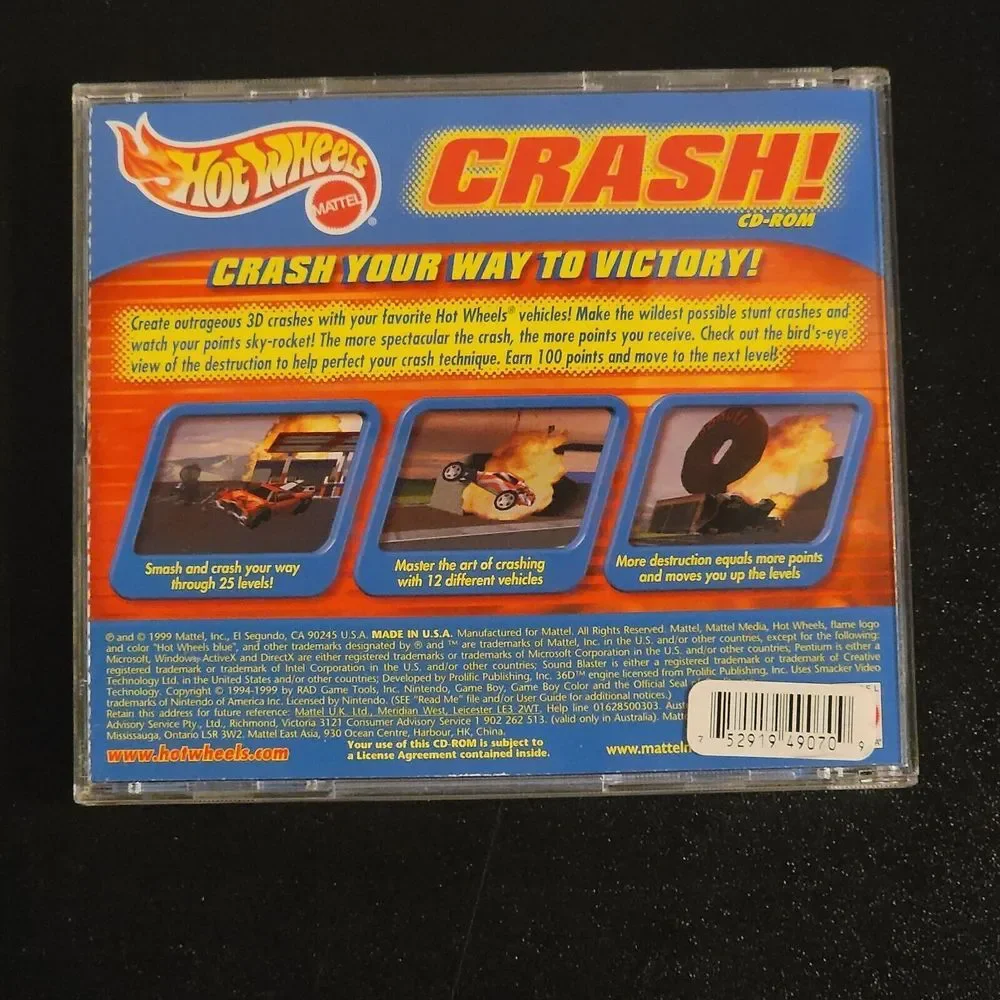 VTG PC CD-Rom 4‎ Games Carnivores / Atlantis / Deer Hunter / Hot Wheels Crash
