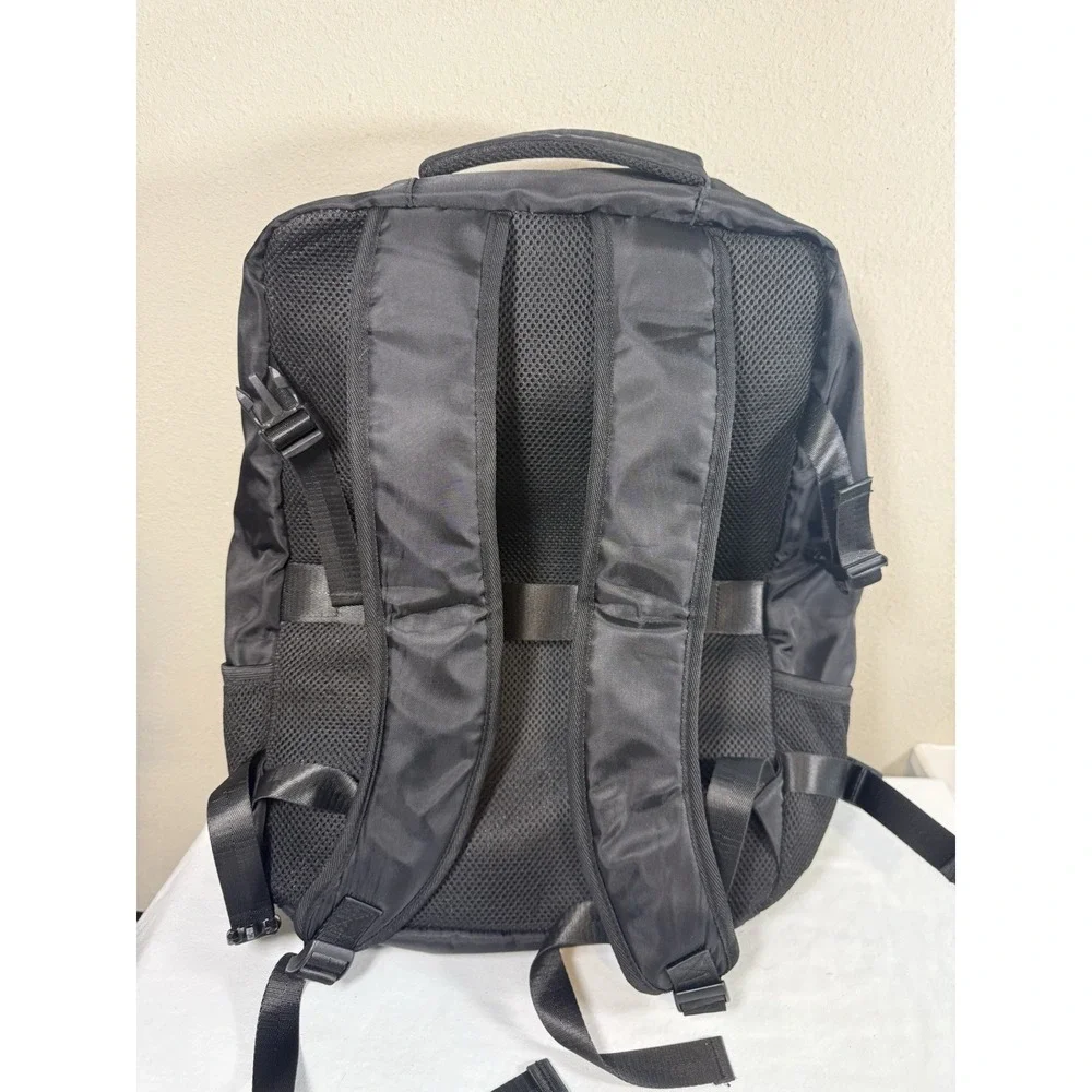 Large Black Travel Backpack‎ Carry-On – Laptop Sleeve, Compartments, Pockets