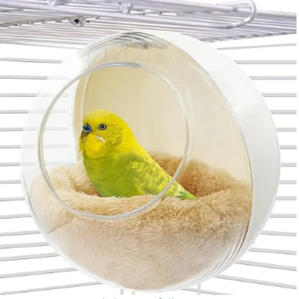 Bird Nest for Cage Bite-Resistant, Washable Clear Observation Small Bird House