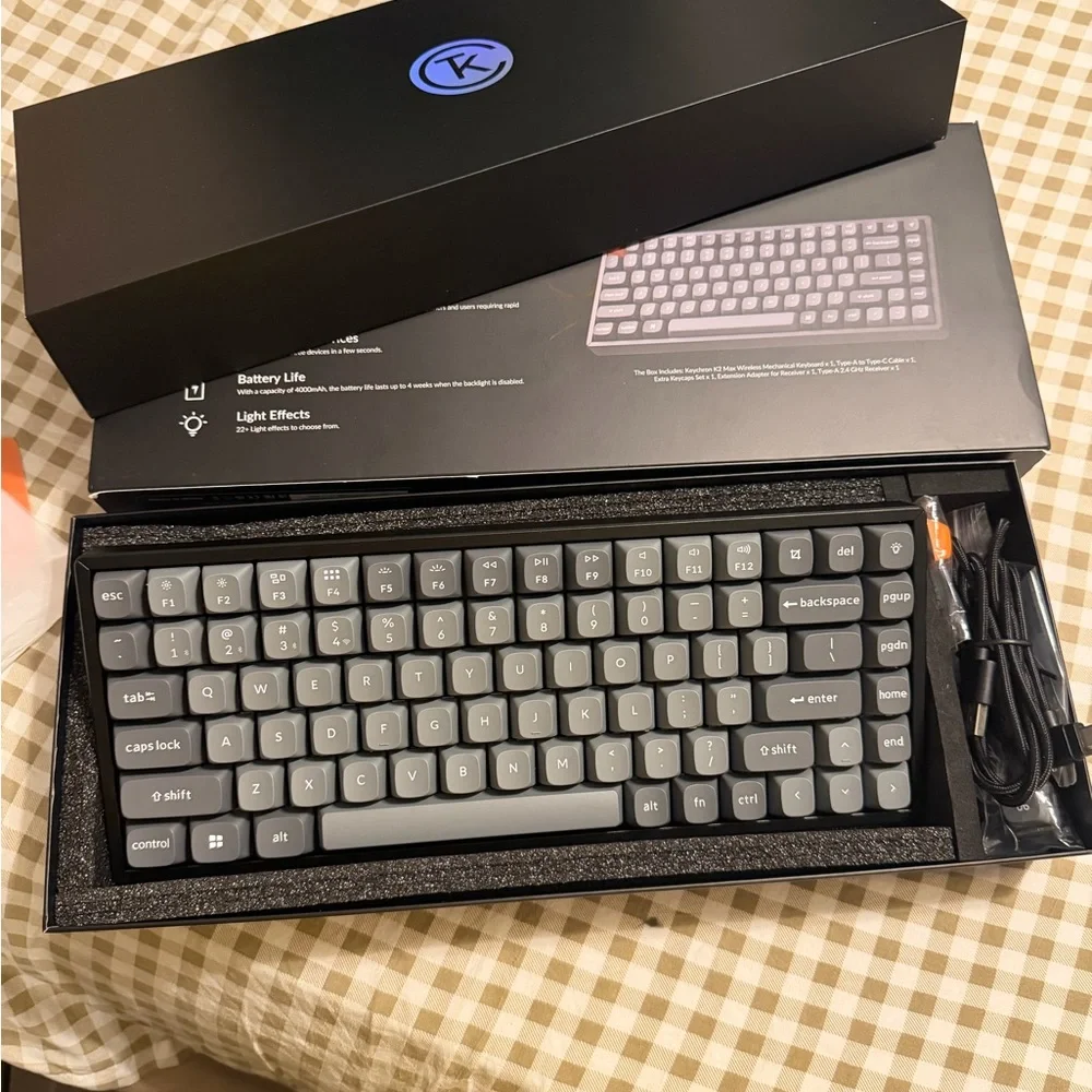 Mechanical Gaming Keyboard with Red Switches and Mouse - Black and Gray