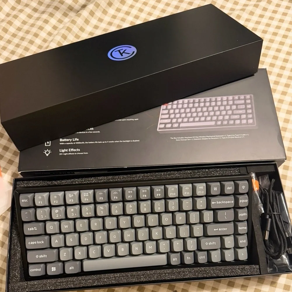 Mechanical Gaming Keyboard with Red Switches and Mouse - Black and Gray