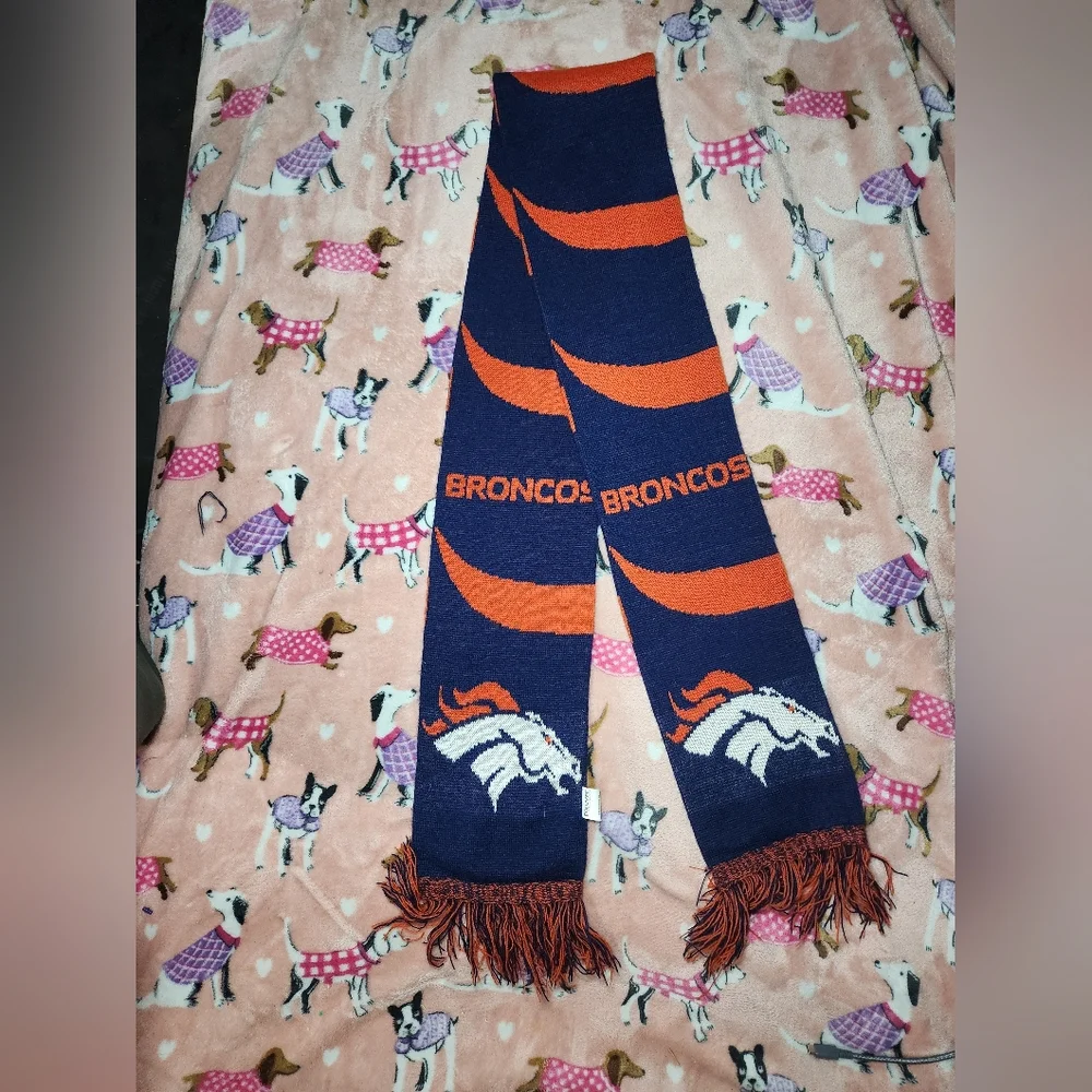 Orange and Blue Broncos Scarf 68inches