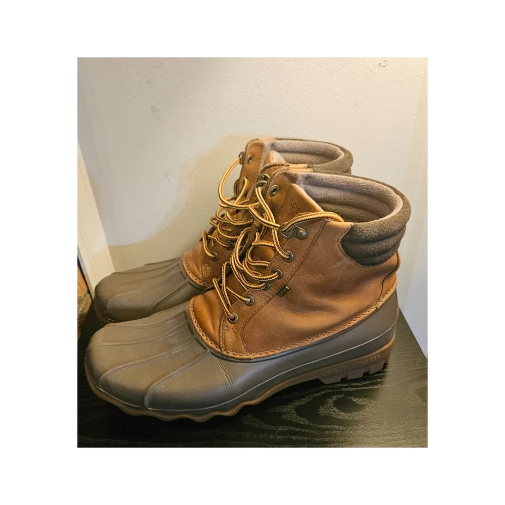 Sperry Avenue Top Sider Men's Brown Waterproof Duck Boots Size 10