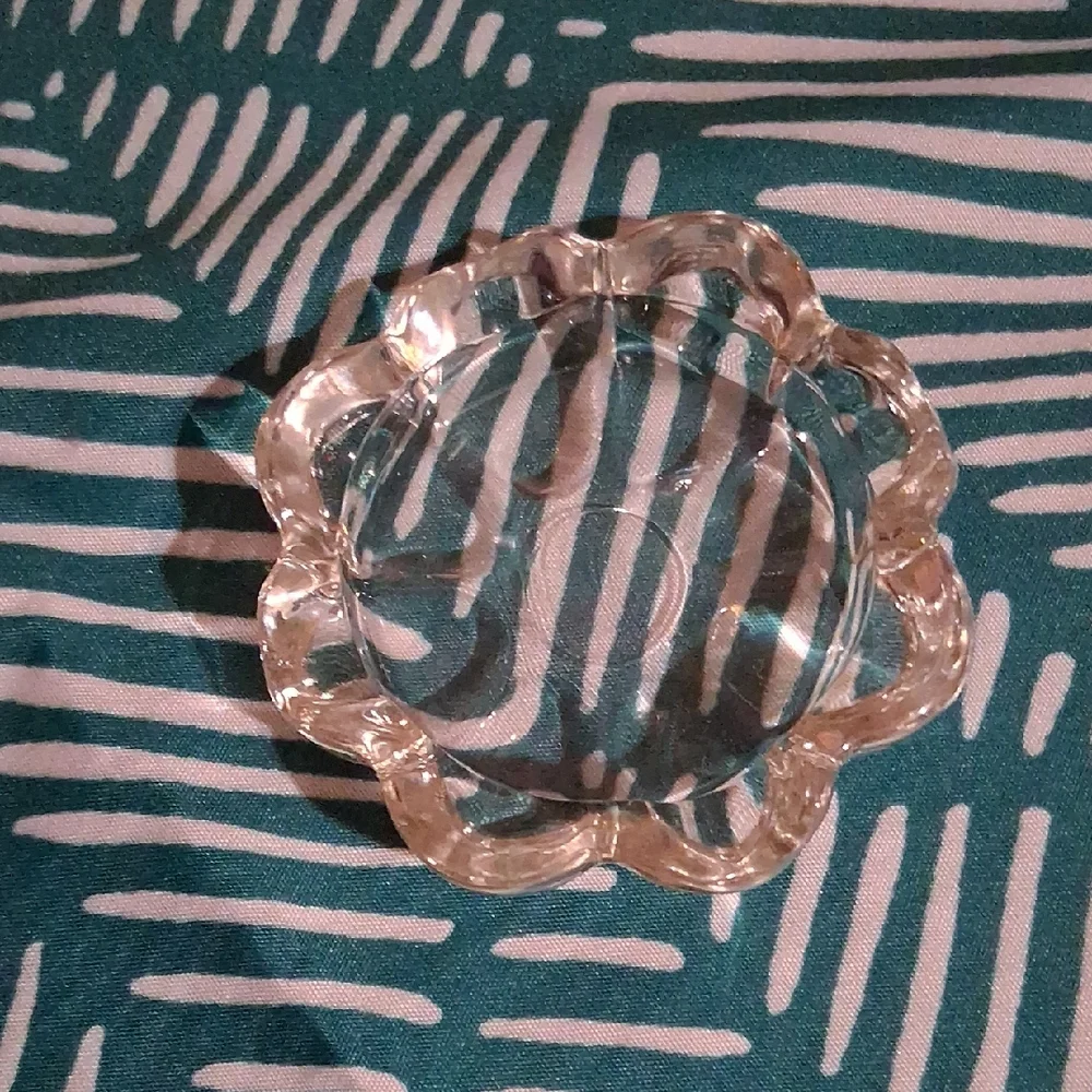 Vintage Glass Flower-Shaped Dish