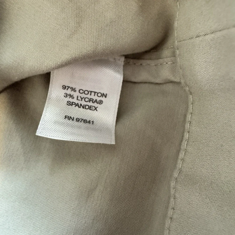 J. Jill Women's Plus 1X Beige Relaxed Utility Jacket Button Up Stretch Light EUC
