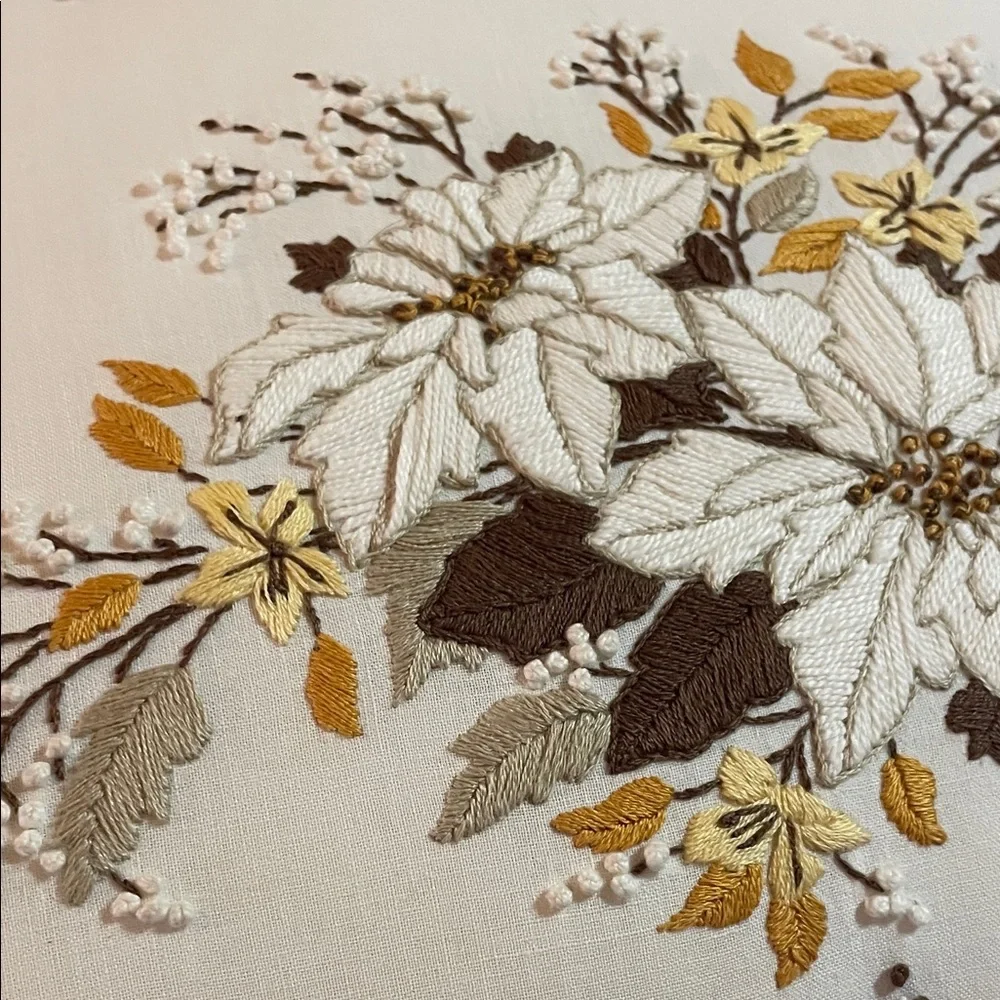 Vintage floral embroidered