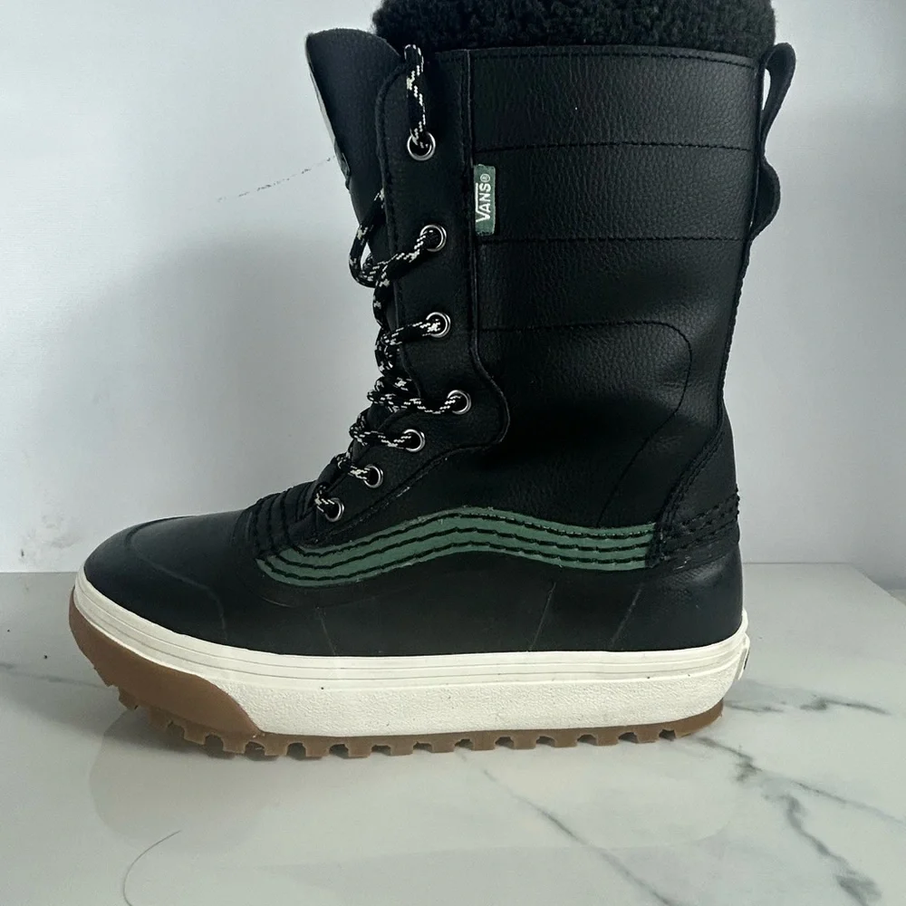 Vans Black and Green Winter Boots