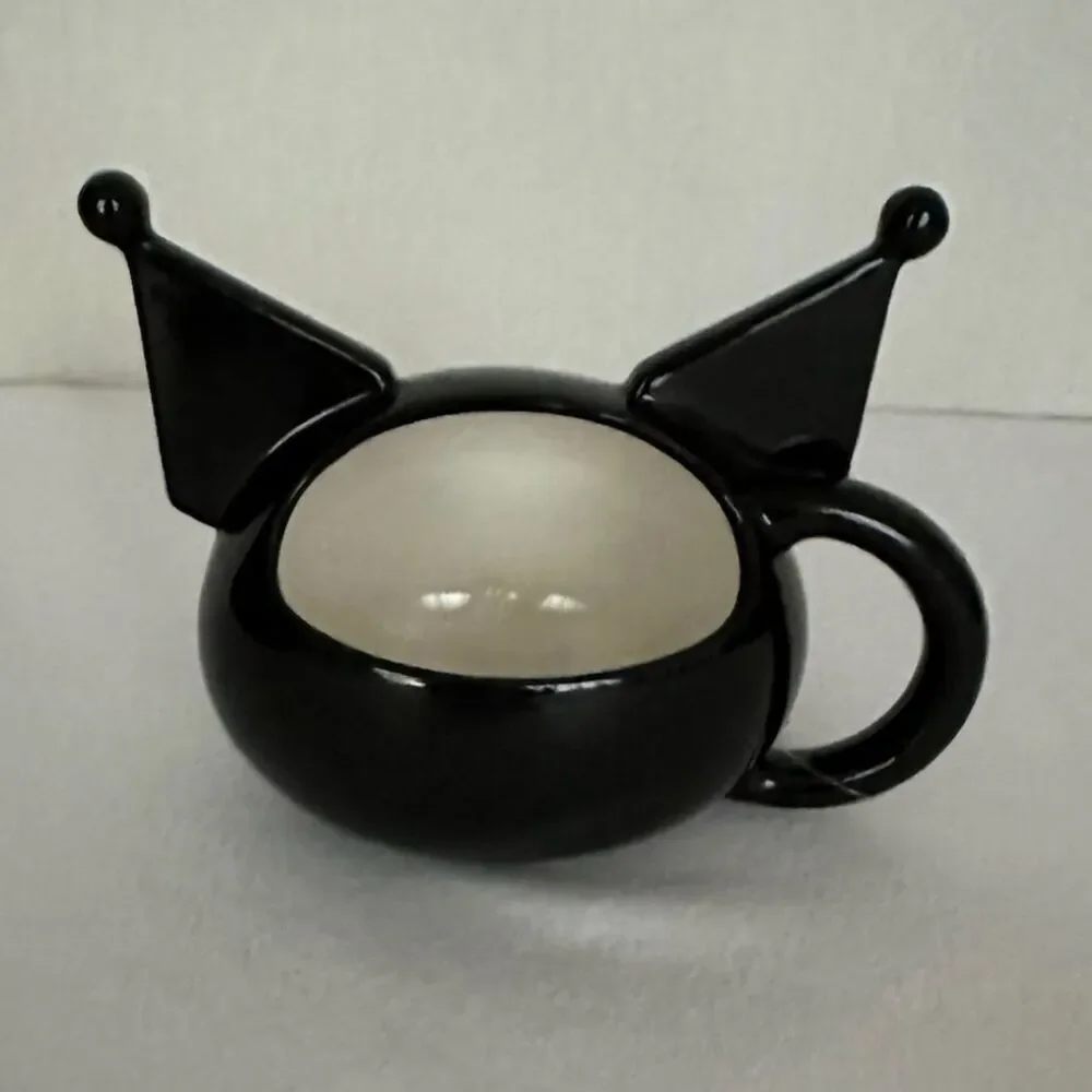 NWT Kuromi Face by Sanrio Ceramic Mug Sculpted Design Gothic Cartoon