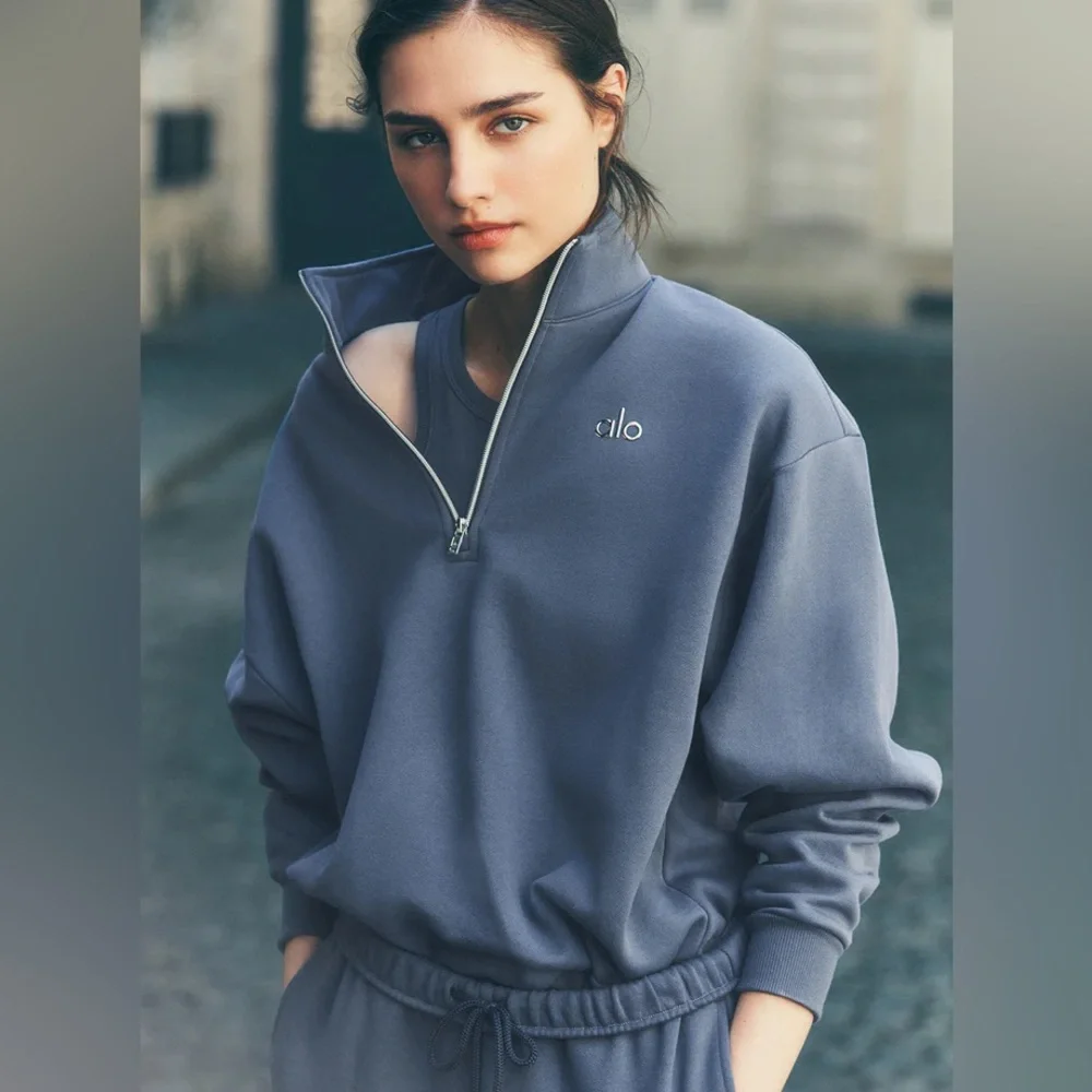 💙ALO💙 BLUESTONE Accolade 1/4 Zip Sweatshirt