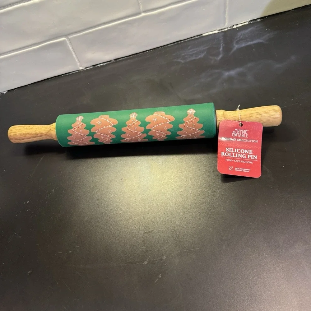 Holiday Silicone Rolling‎ Pin - Perfect for Christmas Baking & Festive Recipe