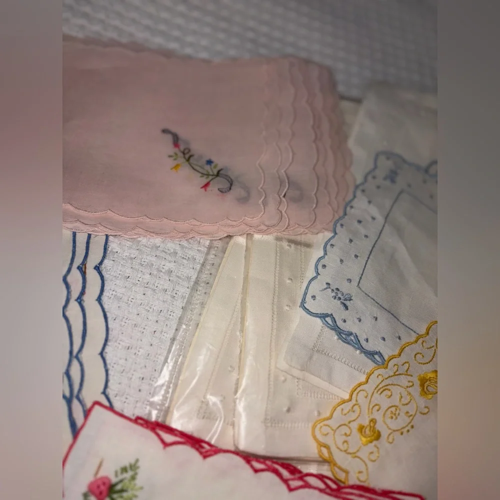 various elegant napkins