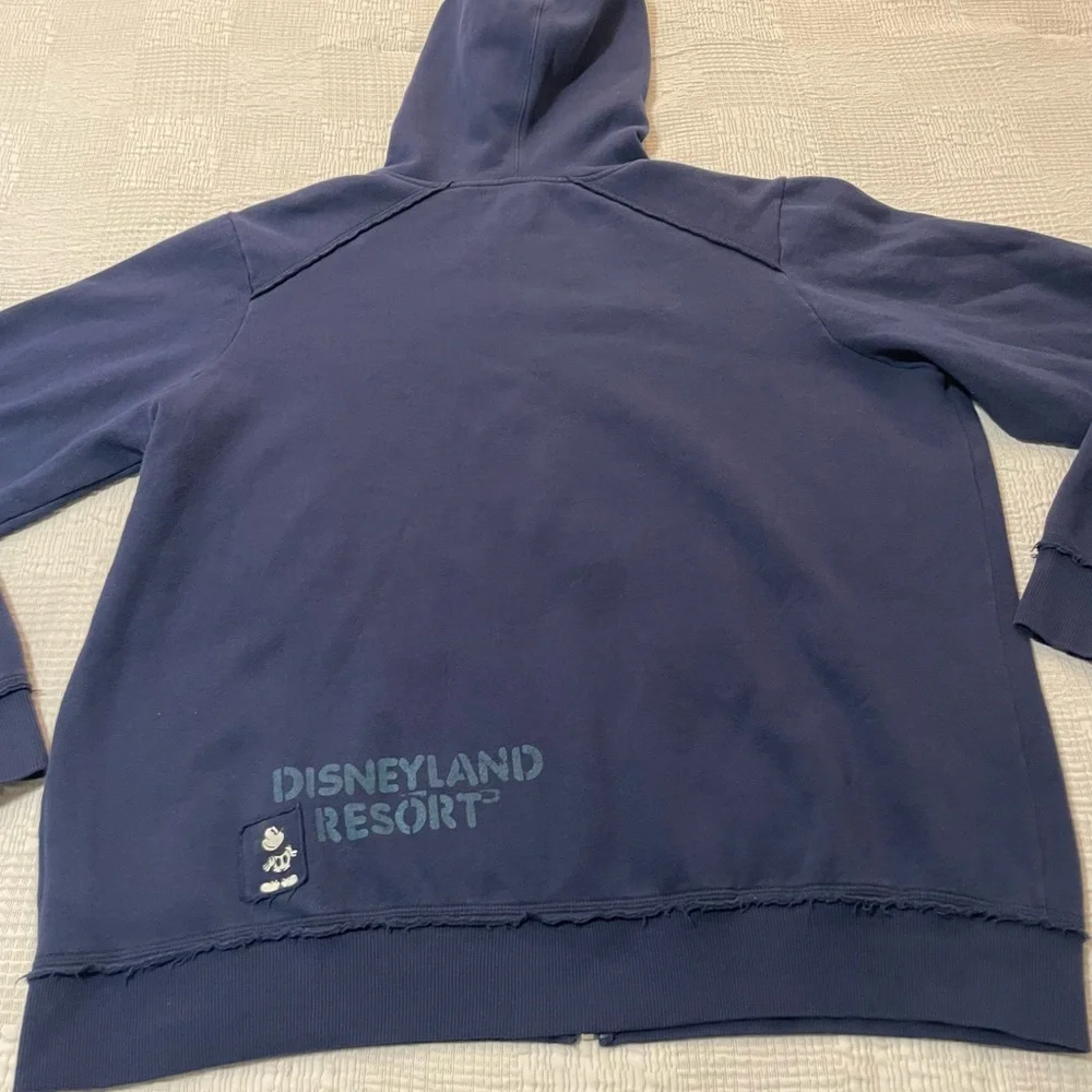 🖤❤️ Disneyland Resort Blue Zip Up Hoodie with Mickey Mouse Design, size XXL